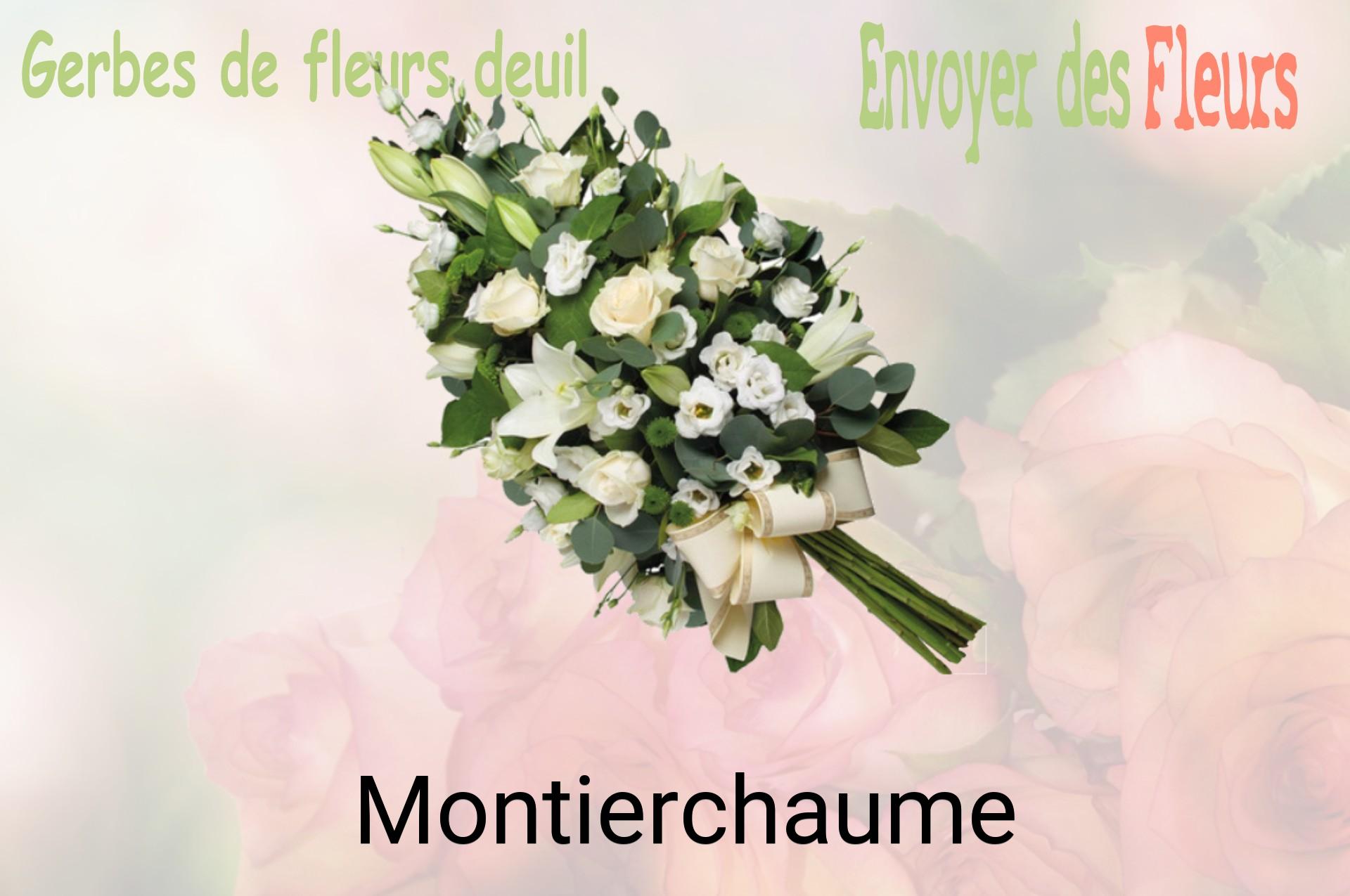 Gerbe de fleurs de deuil livrée à Montierchaume